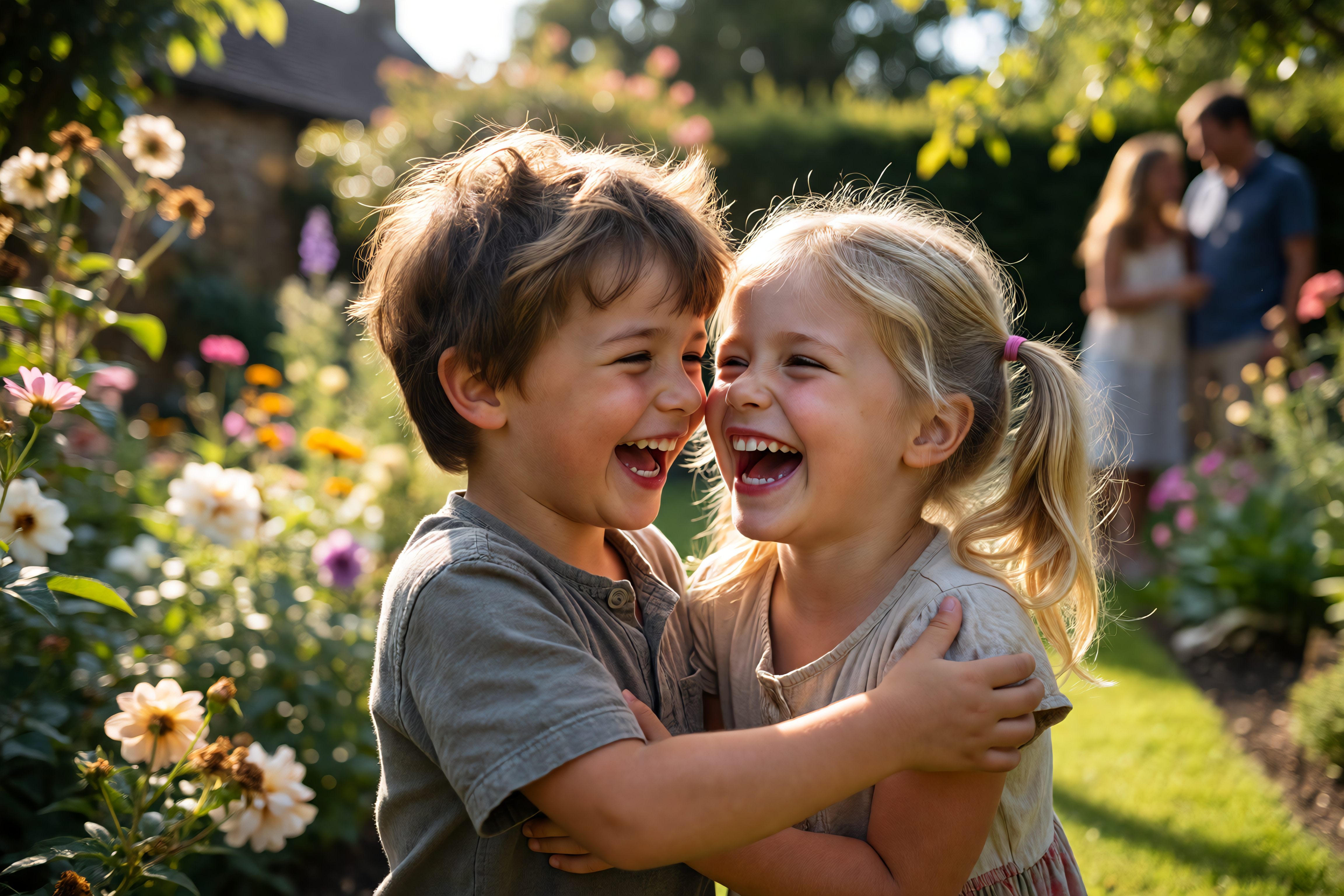 Lachende kinderen